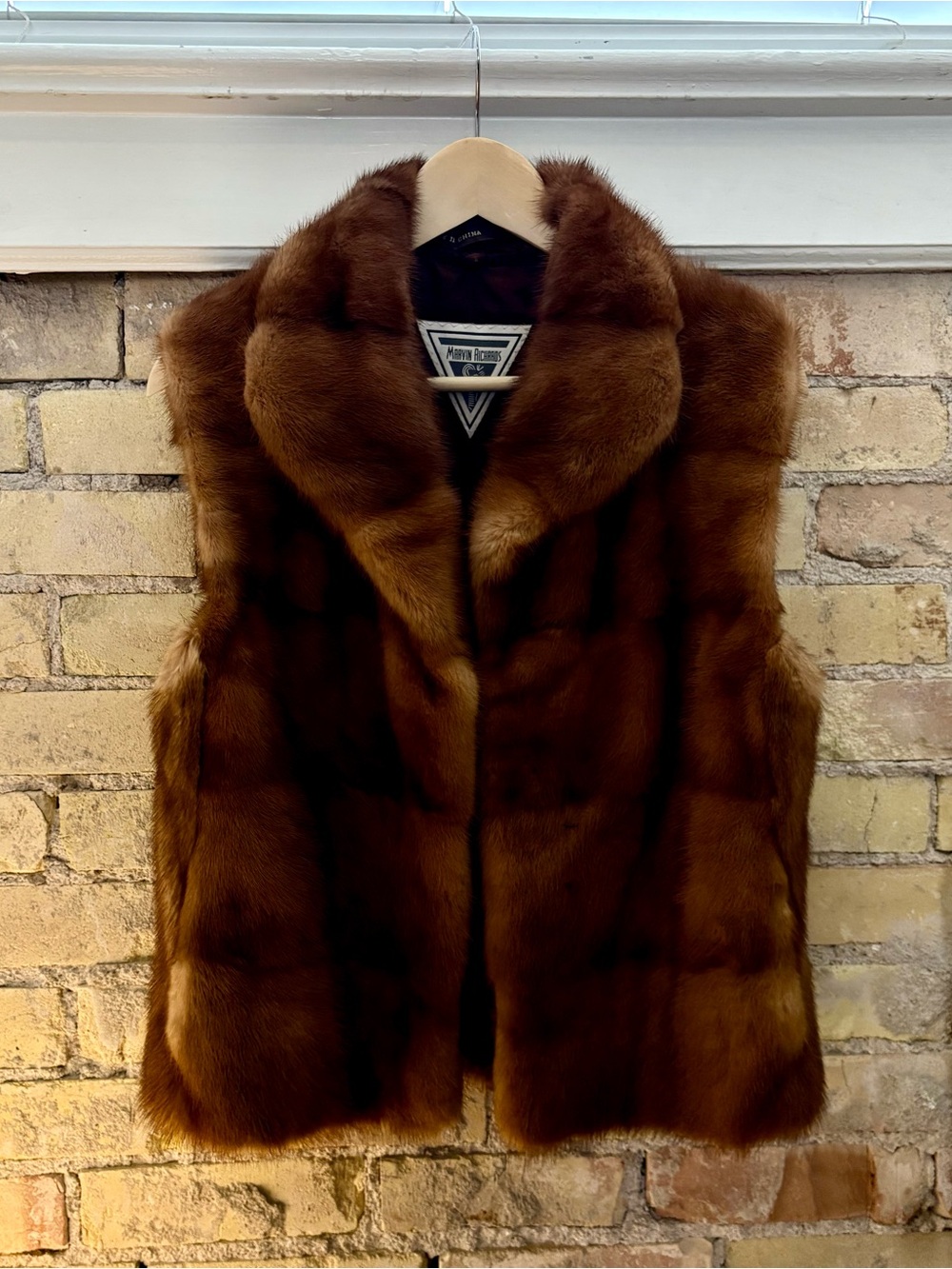 Marvin Richards Rich Brown Fur Vest